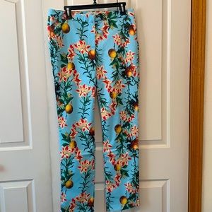 Ovi Blue Floral Straight Leg Pants
